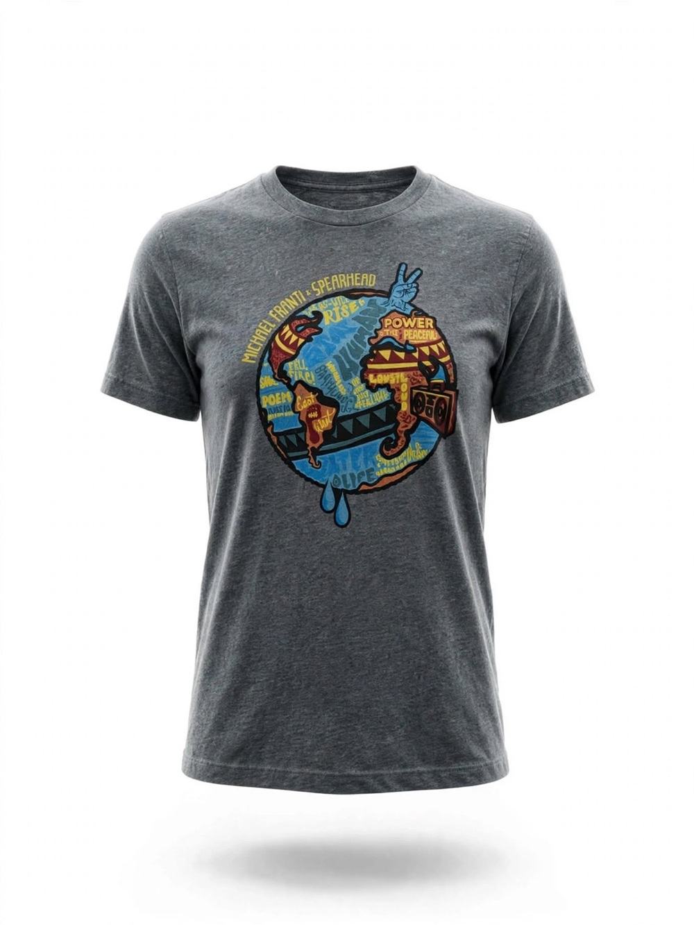 Michael Franti & Spearhead Power To The Peaceful concert t-shirt.